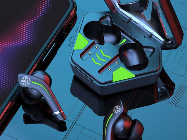 Black Wireless Gaming Bluetooth Earphones - Md168 Tws-1915196814827589634