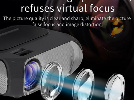 720P Home Theater Projector - 200 Ansi Lumens - Silver Grey-1915196653896339461