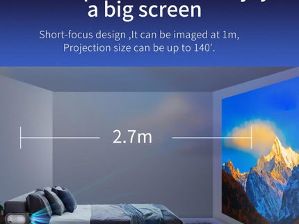 720P Home Theater Projector - 200 Ansi Lumens - Silver Grey-1915196653896339462