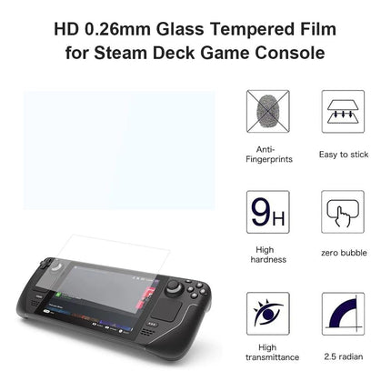 50-Pack Tempered Glass Film For Steam Deck Console - 0.26Mm 9H 2.5D-1915198322302390275