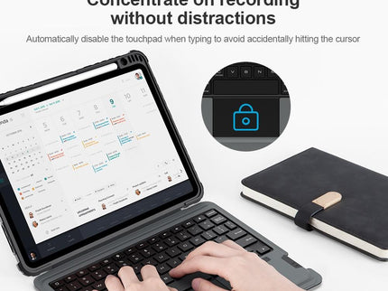 Bluetooth Touch Keyboard Smart Tablet Case For Ipad Air 10.9 / 4 / 5 / Pro 11 2020-2022 In Black-1915196835400650761