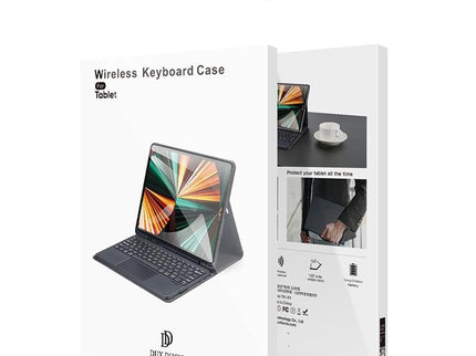 12.9 Ipad Pro Leather Case With Bluetooth Keyboard & Touchpad - Black-1915196648724762630