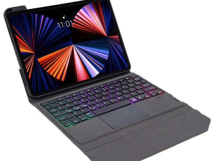 Bluetooth Keyboard Leather Case With Backlight & Touchpad For Ipad Air 10.9 - Black-1915196813523161094