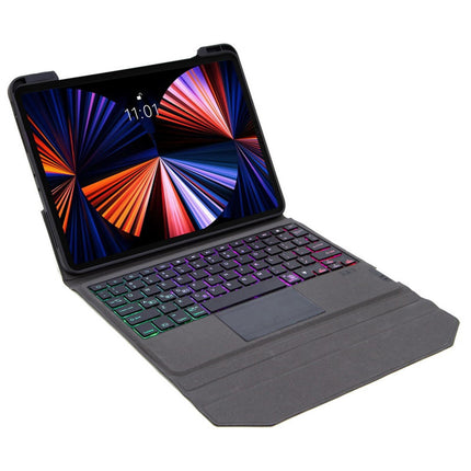 Integrated Bluetooth Keyboard Leather Case For Ipad Pro 11 - Backlit Touchpad Holder - Black-1915196971757473798