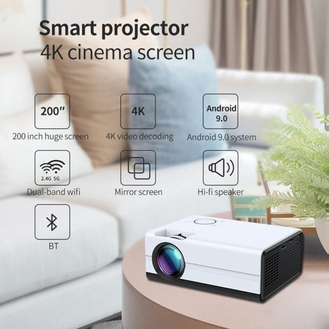 Mini Lcd Digital Projector - 2200 Lumens 800X480 Resolution White / Black-1915196654923943937