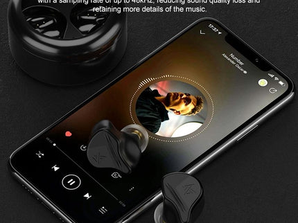 Obsidian Black Kz-Vxs Ten-Unit Coil Iron Bluetooth Earphones For Sports-1915196952245571588