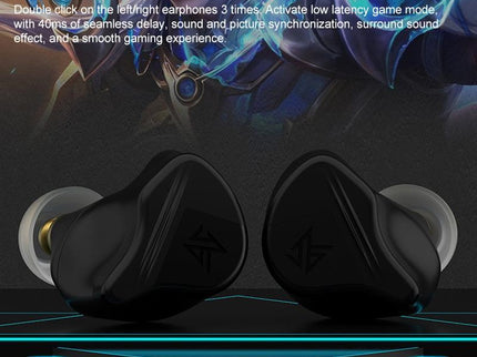 Obsidian Black Kz-Vxs Ten-Unit Coil Iron Bluetooth Earphones For Sports-1915196952245571589