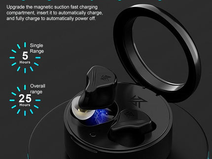 Obsidian Black Kz-Vxs Ten-Unit Coil Iron Bluetooth Earphones For Sports-1915196952245571591