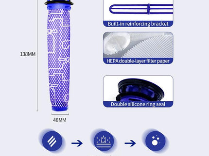 Post Filter Pre-Filter For Dyson V7 / V8 / V6 Vacuum Cleaners-1915198281168850945