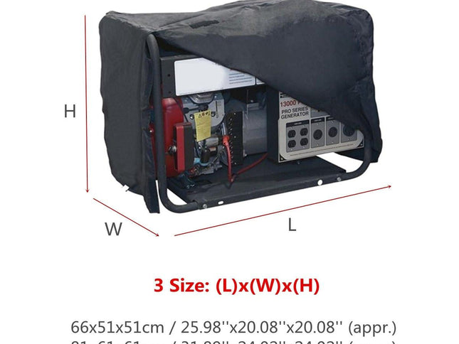 Waterproof Generator Cover - 66X51X51Cm - Black Oxford Cloth-1915196953986207746
