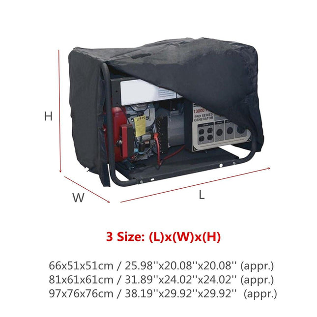 Waterproof Generator Cover - 66X51X51Cm - Black Oxford Cloth-1915196953986207746