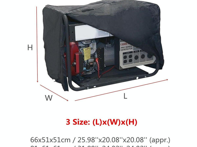 Waterproof Generator Cover - 97X76X76Cm - Black Oxford Cloth-1915196652021485570
