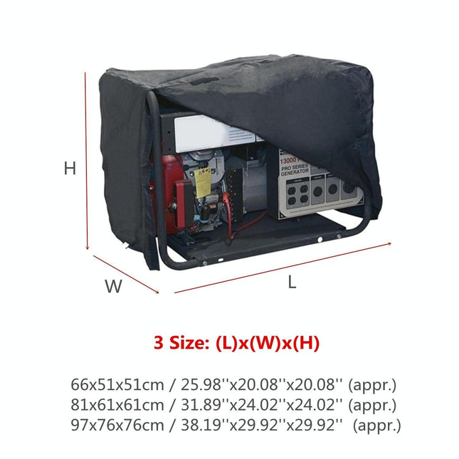 Waterproof Generator Cover - 97X76X76Cm - Black Oxford Cloth-1964932162021101570