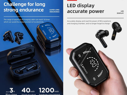 Pro Tws Wireless Bluetooth Earphones With Led Display - Black-1915196956444069894