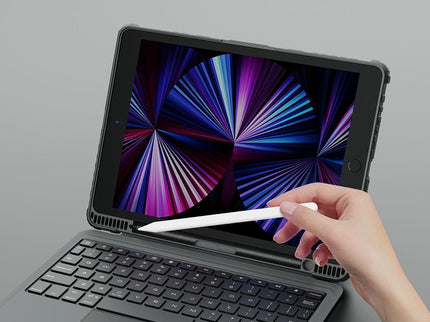 6-Row Keyboard Case For Ipad 10.2 2019 / 2020 / 2021 With Bumper Combo-1915198261623394308