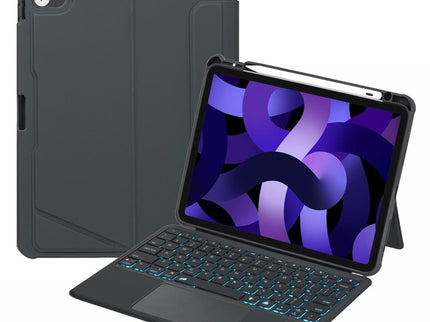 10.9 Ipad 10Th Gen 2022 Bluetooth Keyboard Leather Case With Touch Backlight And Split Design-1915198283240837127