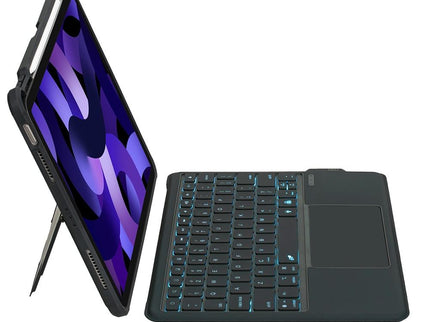 10.9 Ipad 10Th Gen 2022 Bluetooth Keyboard Leather Case With Touch Backlight And Split Design-1915198283240837126