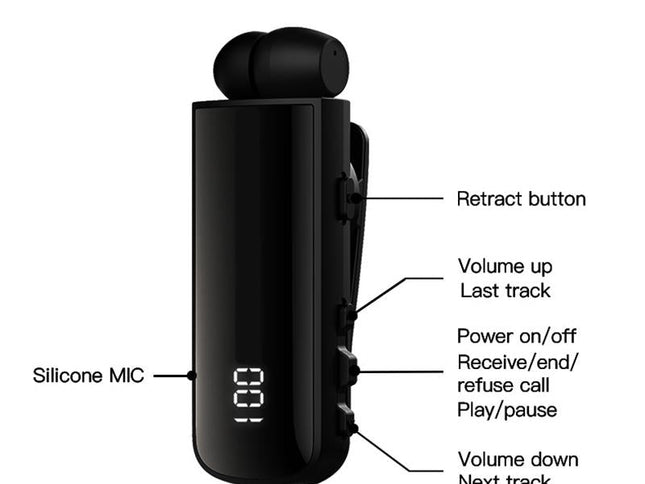 Waterproof Earphones For Driving And Riding - Black-1915196934491082754