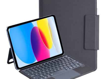 10.9 Ipad 10Th Gen 2022 Bluetooth Keyboard Case - Black Leather With Backlight-1915197122005831686