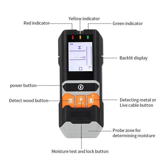 4-In-1 Wall Wiring Wood Metal Detector - Gd216-1962691925727383553