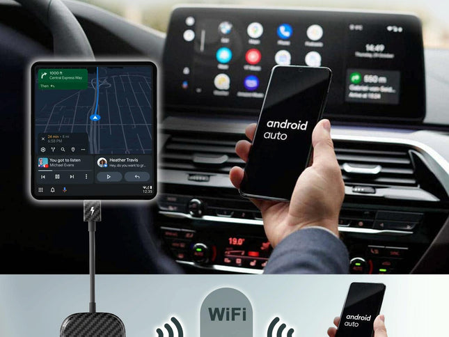 Wireless Carplay Adapter For Android - Carbon Fiber-1915196869148020738