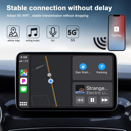 Wireless Carplay Adapter For Iphone - Carbon Fiber Usb & Usb-C-1915196888148217858