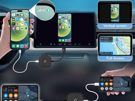Carplay Adapter For Iphone - Carbon Fiber Usb & Usb-C-1915196945736011777