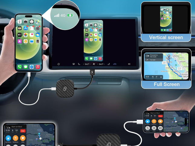 Carplay Adapter For Iphone - Carbon Fiber Usb & Usb-C-1915196945736011777