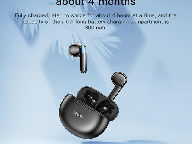 Wireless Noise-Cancelling Earbuds - Black-1915196944079261698
