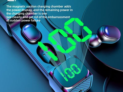 Intelligent Bluetooth Earphones With Digital Display - Colourful-1915197759154163715