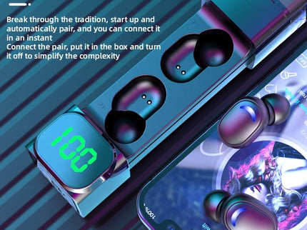Intelligent Bluetooth Earphones With Digital Display - Colourful-1915197759154163717