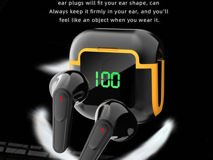 Intelligent Bluetooth Earphones With Digital Display - Pro 90 Hifi Black-1915197147087769604