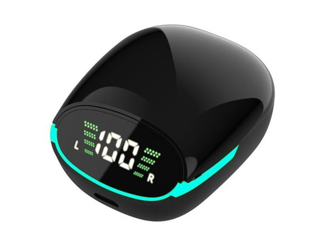 Intelligent Bluetooth Earphones With Digital Display - Black-1915197121338937345