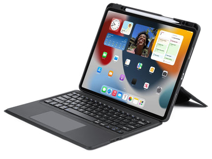 Wireless Bluetooth Keyboard Tablet Case For Ipad Pro 12.9 - Magnetic - Black-1922443430873665545