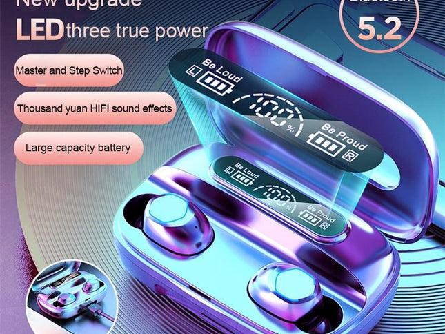 Black True Wireless Bluetooth Earbuds-1915197137747054594