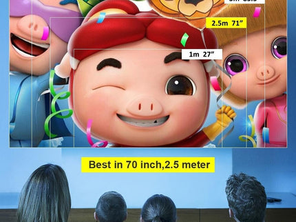 Portable Mini Projector For Kids - 1080P Led Same Screen Version-1915197828410511366