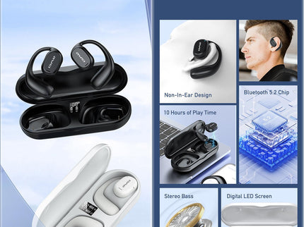Black T69 Sport Tws Bluetooth Earbuds With Air Conduction-1915196846687522818