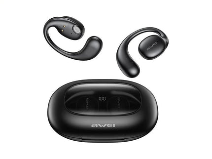 Black T80 Sport Tws Bluetooth Earbuds With Air Conduction-1915196902291410944