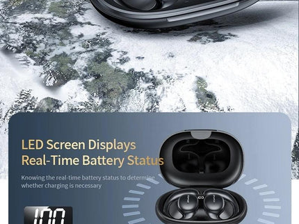 Black T80 Sport Tws Bluetooth Earbuds With Air Conduction-1915196902291410947
