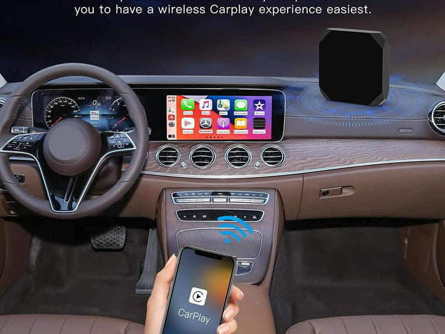 Wireless Carplay Adapter For Usb & Usb-C / Type-C - Black-1915196879419871234
