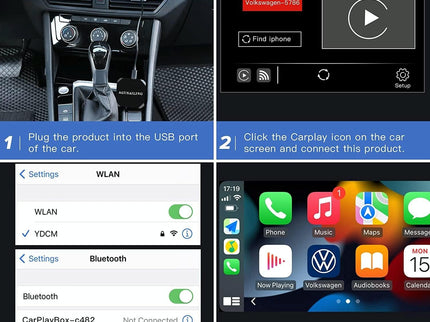 Wireless Carplay Adapter For Usb & Usb-C / Type-C - Black-1915196879419871236