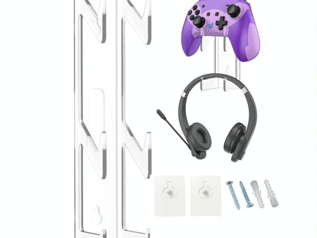 Acrylic Wall Mount For Game Controller And Headphones-1915197416756350977