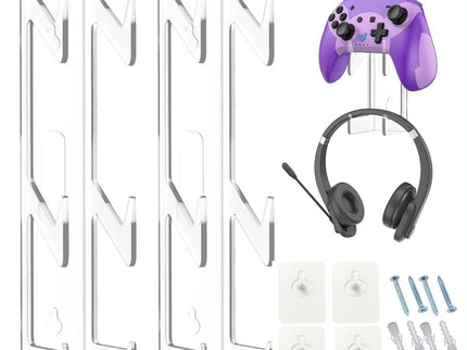 Acrylic Game Controller And Headphone Wall Mount - Set Of 2-1915197531353124865