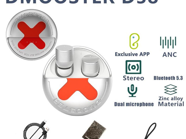 Wireless Noise-Cancelling Earbuds With App Control - White-1915196944771321857