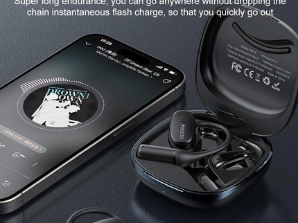 Black Open Wireless Bluetooth Earphones - Ysp18 Ows-1915197137197600773