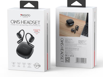 Black Open Wireless Bluetooth Earphones - Ysp18 Ows-1915197137197600777