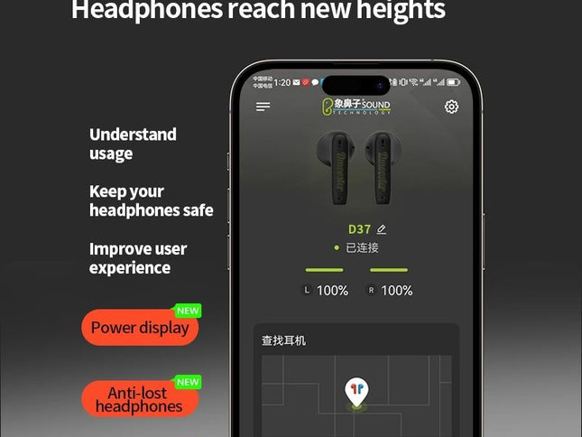 Oil Barrel Bluetooth Earphones - Black / Green Tws-1915197122844692482