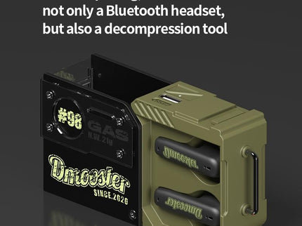 Oil Barrel Bluetooth Earphones - Black / Green Tws-1915197122844692483