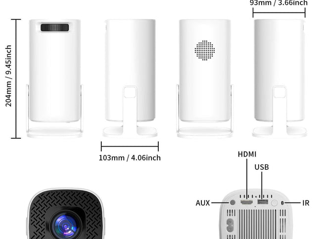Portable Wifi Projector With Android 11 Os And Hd Display-1915196655943159810