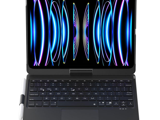360 Degree Rotating Bluetooth Keyboard Leather Case For Ipad Pro 11 With Backlight - Black-1915197148748713985